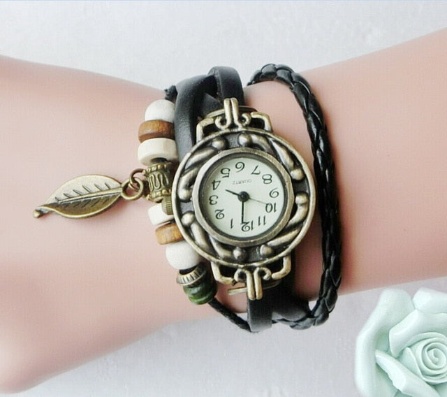 Leather Vintage Quartz Dress Watch - Stylesma