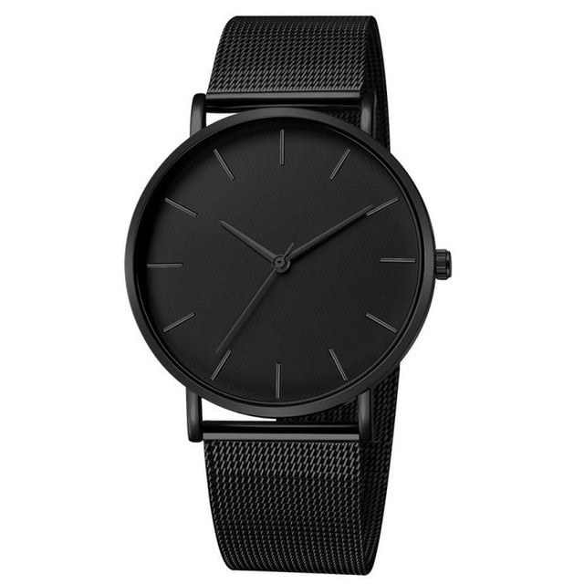 Mesh Stainless Steel Casual Bracelet Quartz Wrist Watch