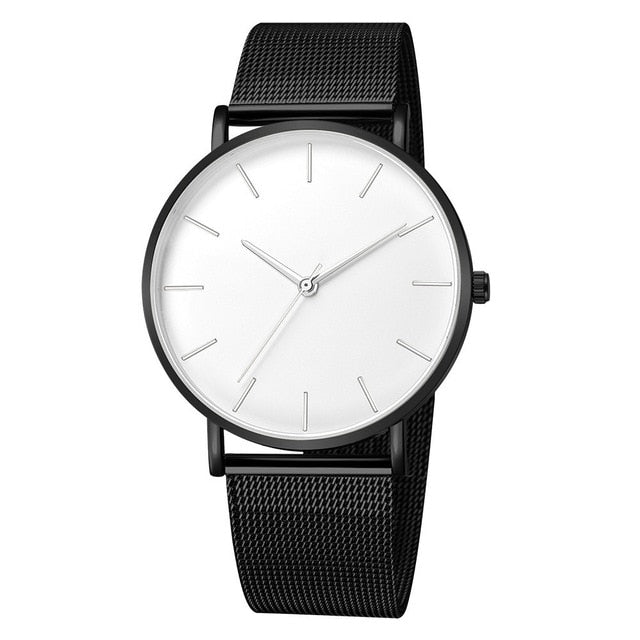 Mesh Stainless Steel Casual Bracelet Quartz Wrist Watch