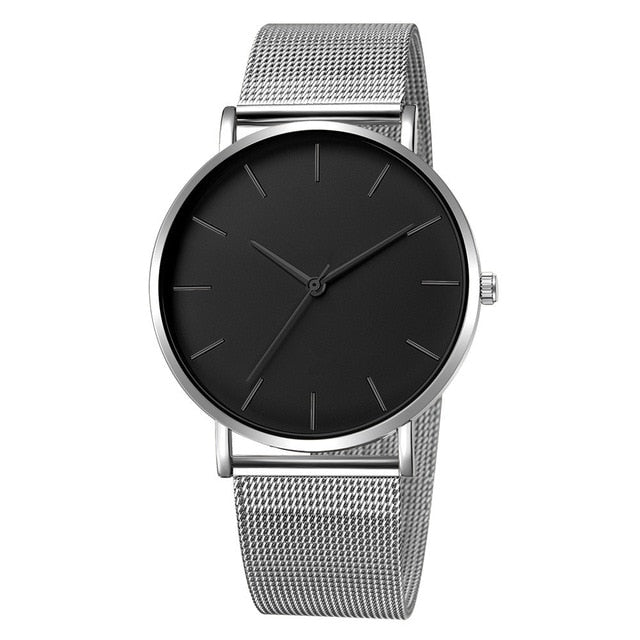 Mesh Stainless Steel Casual Bracelet Quartz Wrist Watch