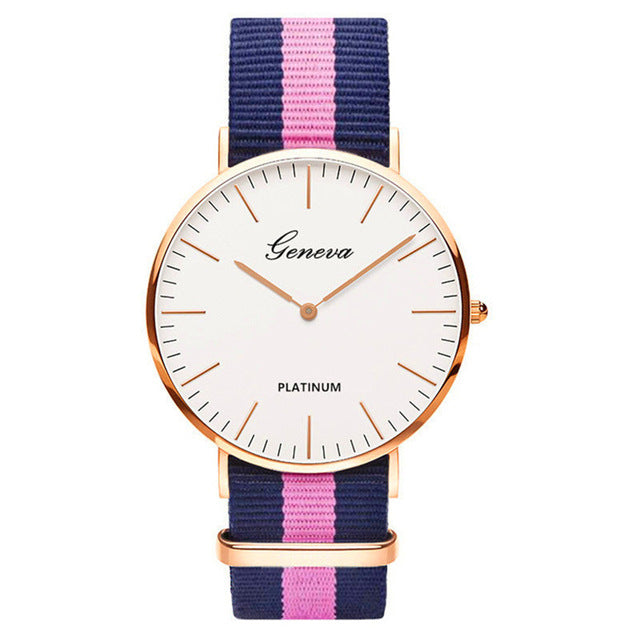 Nylon Strap Style Quartz Casual Wrist Watch