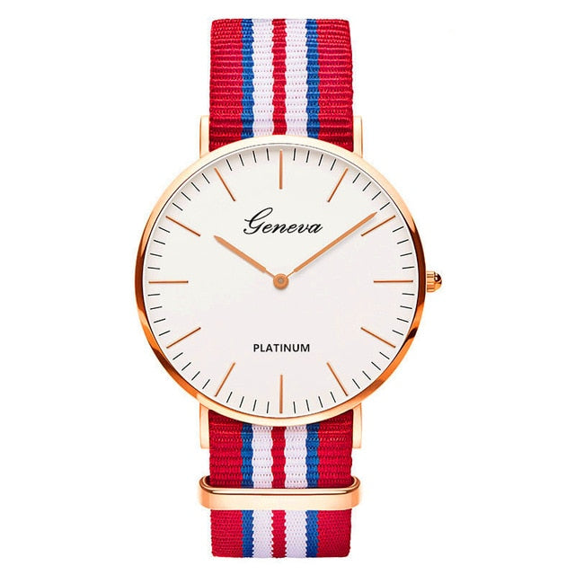 Nylon Strap Style Quartz Casual Wrist Watch