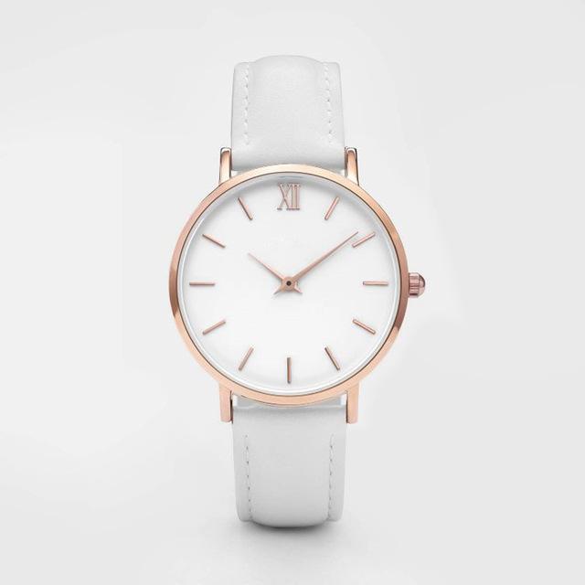 Casual Leather Band Quartz Wrist Watch - Stylesma