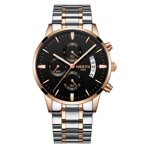 Men's Stainless Steel Anti-magnetic Shock Resistant Watch