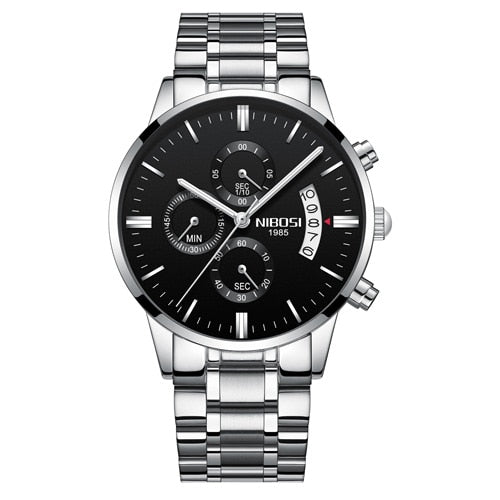 Men's Stainless Steel Anti-magnetic Shock Resistant Watch