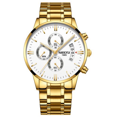 Men's Stainless Steel Anti-magnetic Shock Resistant Watch