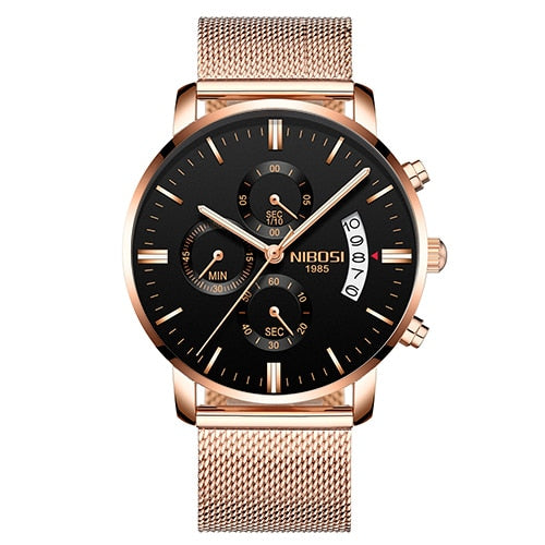 Men's Stainless Steel Anti-magnetic Shock Resistant Watch