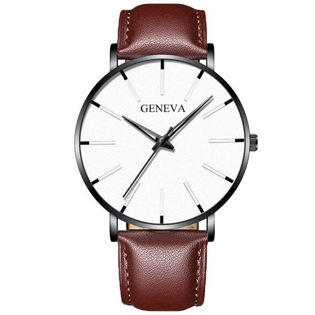 Ultra Thin Minimalist Stainless Steel Mesh Belt Men's Watch - Stylesma
