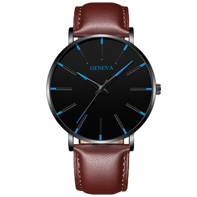 Ultra Thin Minimalist Stainless Steel Mesh Belt Men's Watch