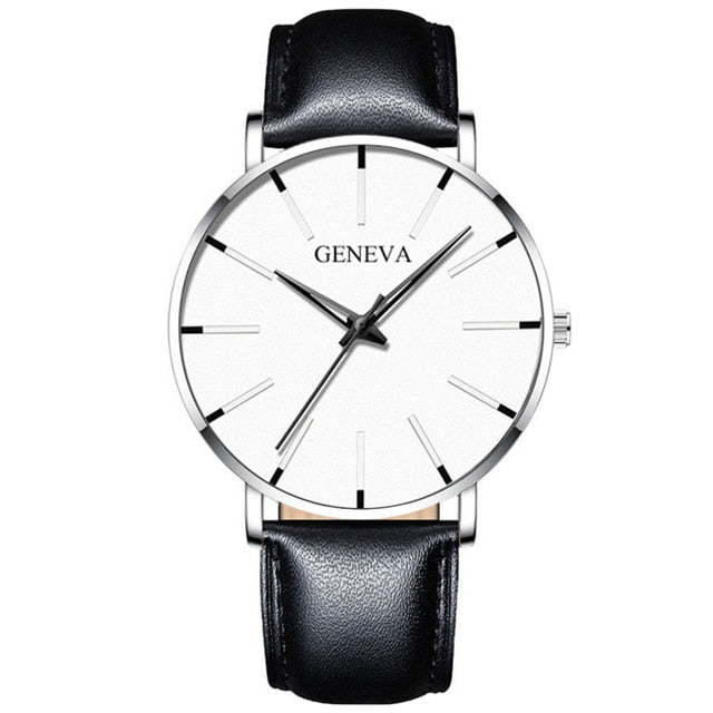 Ultra Thin Minimalist Stainless Steel Mesh Belt Men's Watch