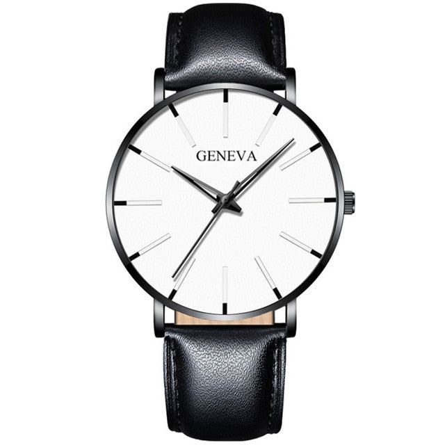 Ultra Thin Minimalist Stainless Steel Mesh Belt Men's Watch
