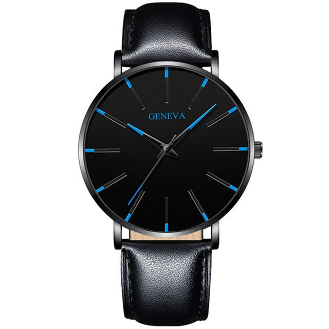 Ultra Thin Minimalist Stainless Steel Mesh Belt Men's Watch