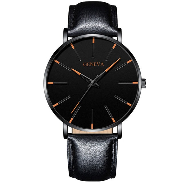 Ultra Thin Minimalist Stainless Steel Mesh Belt Men's Watch