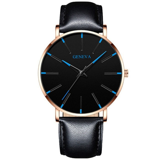 Ultra Thin Minimalist Stainless Steel Mesh Belt Men's Watch