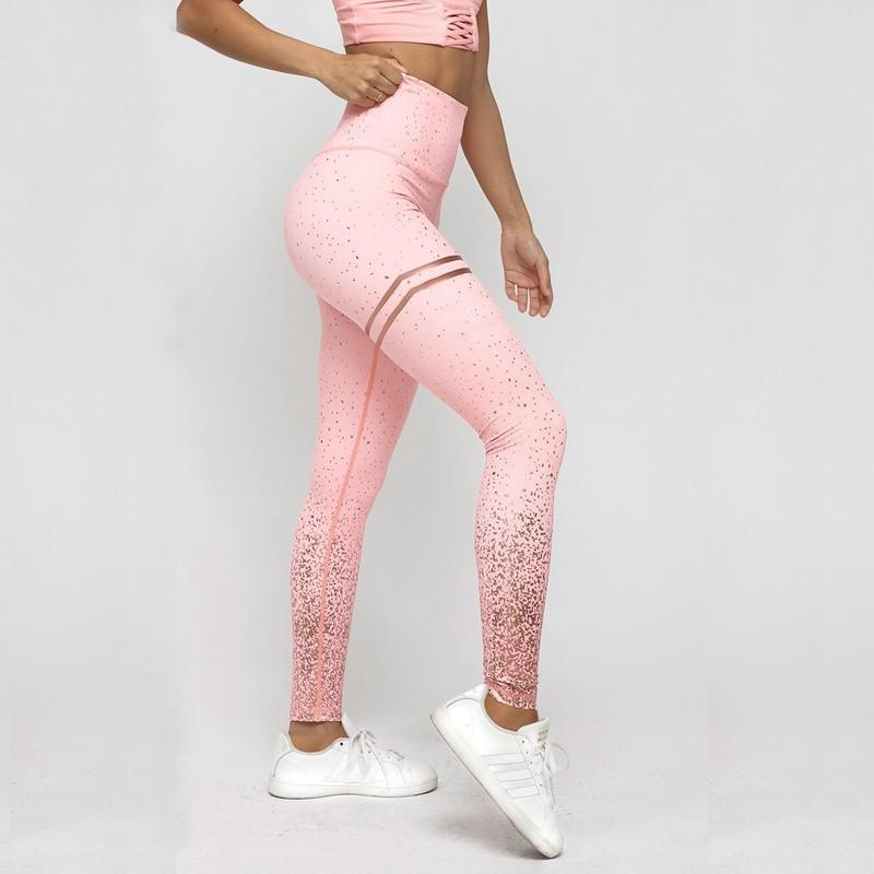 Gold Print Push Up Ankle-Length Leggings - Stylesma