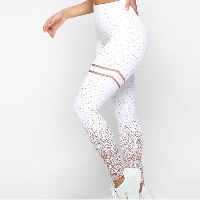 Gold Print Push Up Ankle-Length Leggings