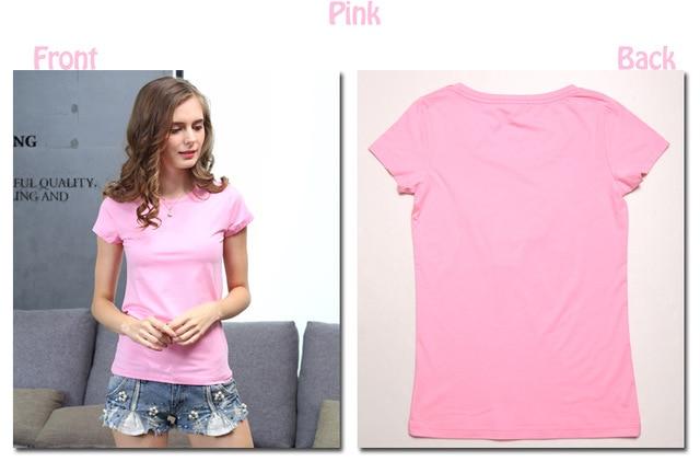 Cotton Elastic Basic Casual Plain T-shirt