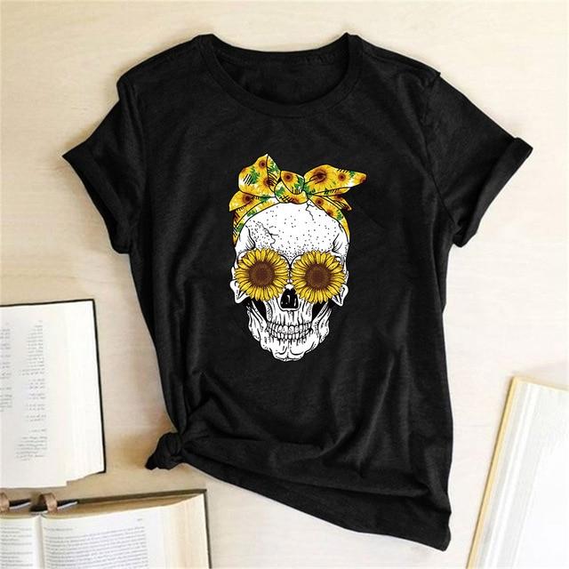 Skull Punk Casual Short Sleeve T Shirt