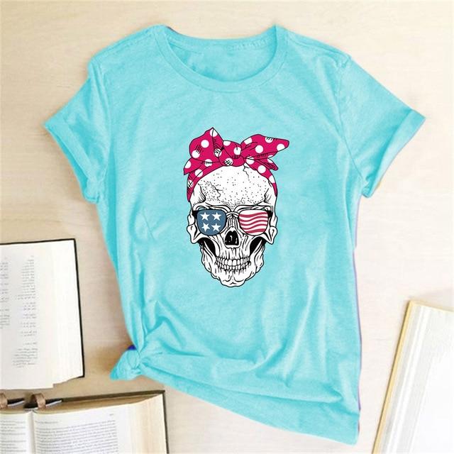 Skull Punk Casual Short Sleeve T Shirt