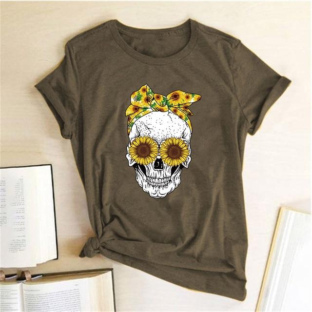 Skull Punk Casual Short Sleeve T Shirt