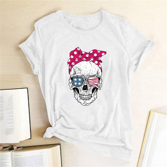 Skull Punk Casual Short Sleeve T Shirt