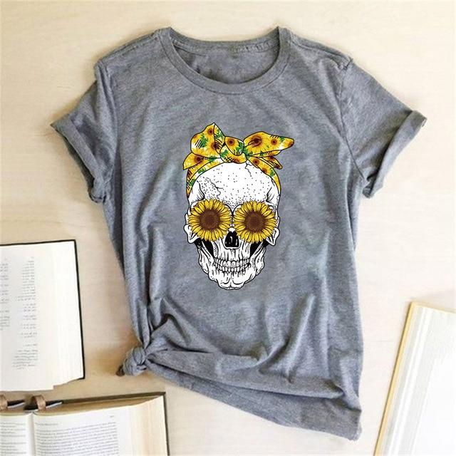 Skull Punk Casual Short Sleeve T Shirt