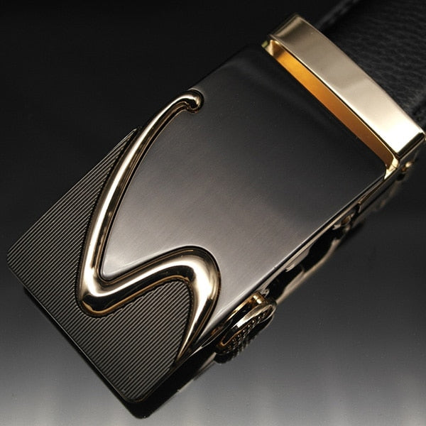 Luxury Genuine Leather Automatic Buckle Belt