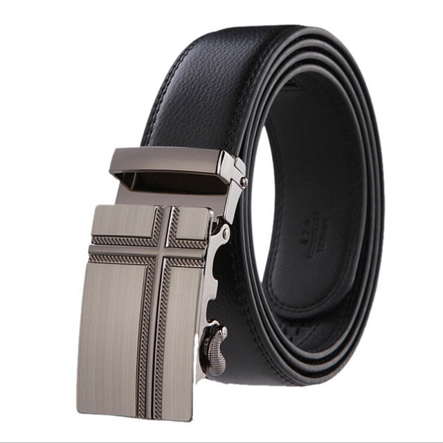 Luxury Genuine Leather Automatic Buckle Belt