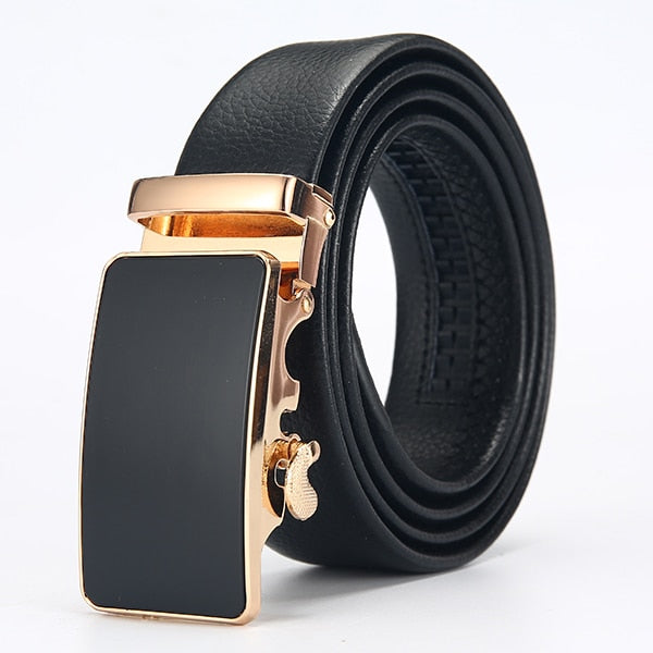 Luxury Genuine Leather Automatic Buckle Belt