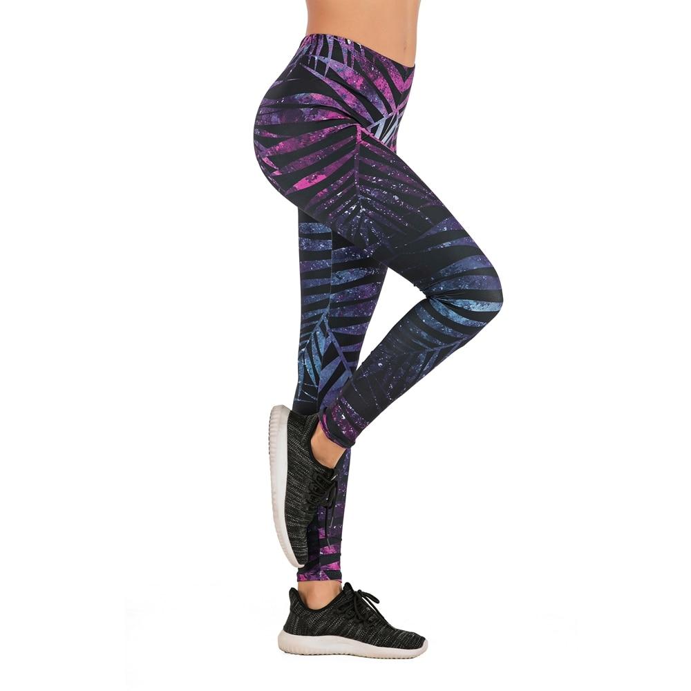 Fluorescent Tree Branch Printed High Waist Leggings - Stylesma