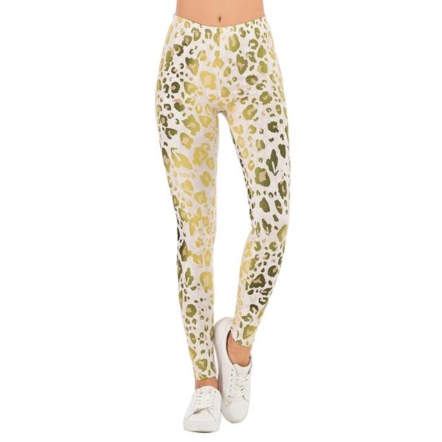 Fluorescent Tree Branch Printed High Waist Leggings