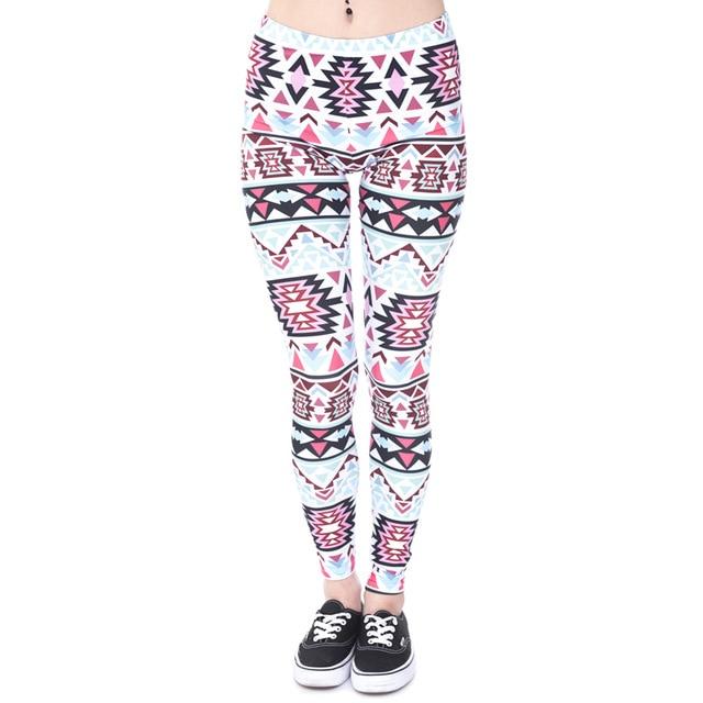 Slim High Waist Ombre Printing Aztec Legging