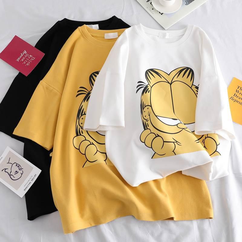 Cartoon Printed Casual Women's T-shirt - Stylesma