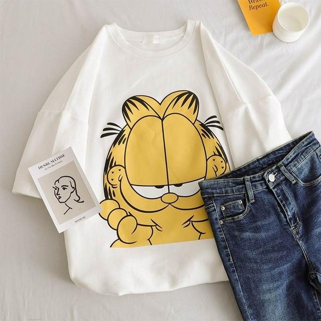 Cartoon Printed Casual Women's T-shirt