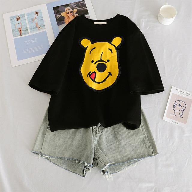 Cartoon Printed Casual Women's T-shirt