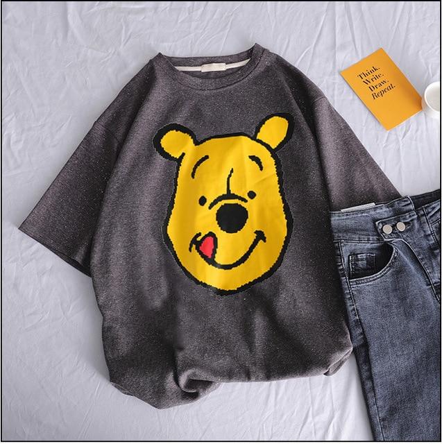 Cartoon Printed Casual Women's T-shirt