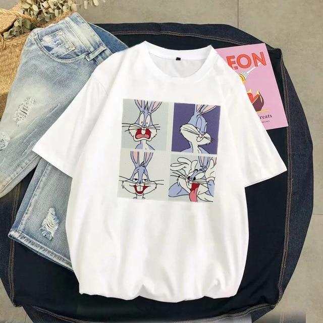 Cartoon Printed Casual Women's T-shirt