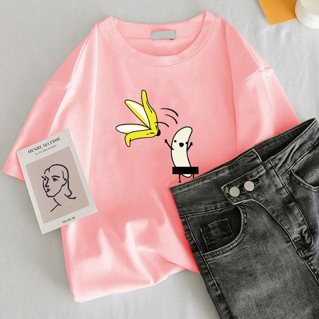 Cartoon Printed Casual Women's T-shirt