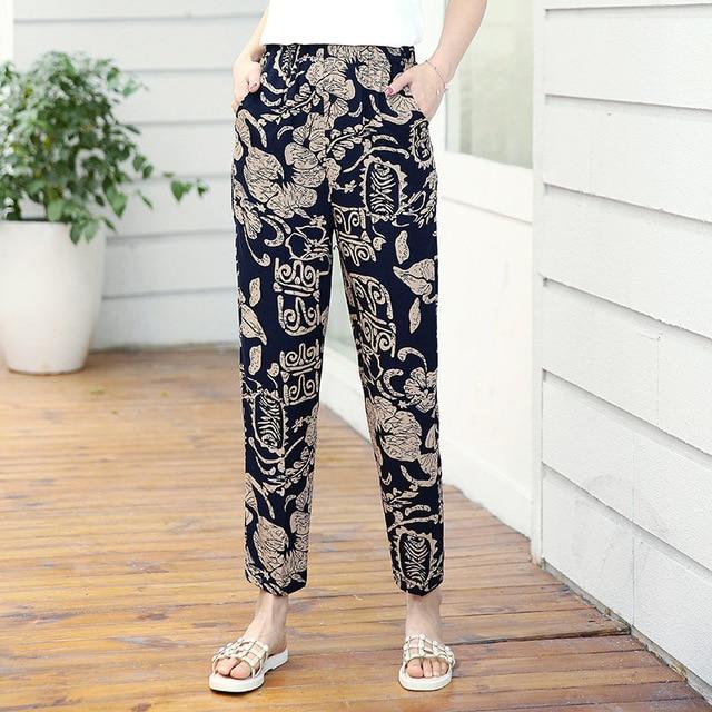 Summer Casual High Waist Pencil Pants