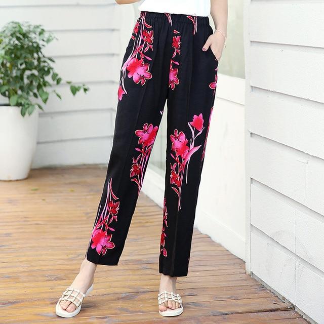 Summer Casual High Waist Pencil Pants