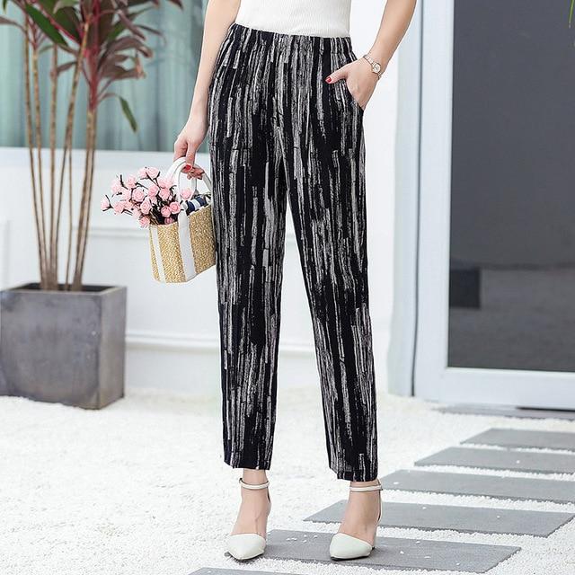 Summer Casual High Waist Pencil Pants