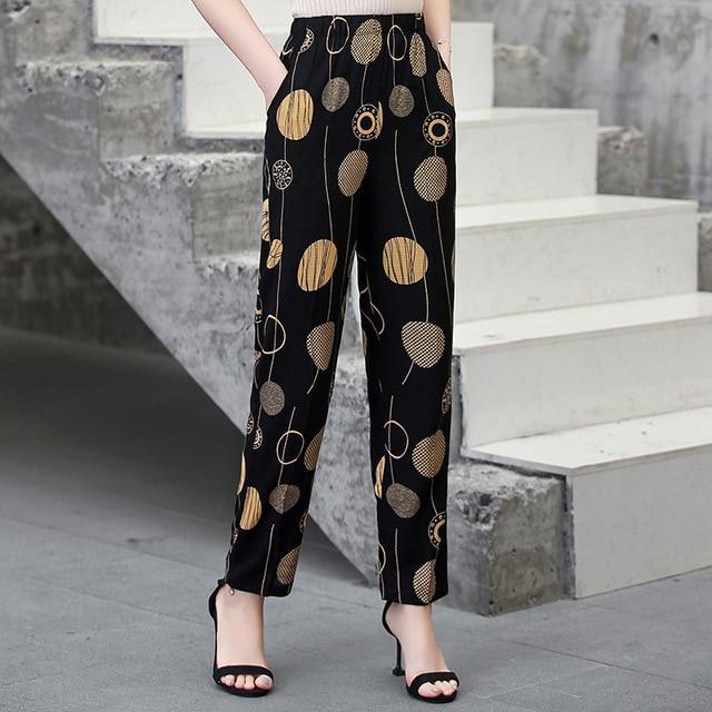 Summer Casual High Waist Pencil Pants