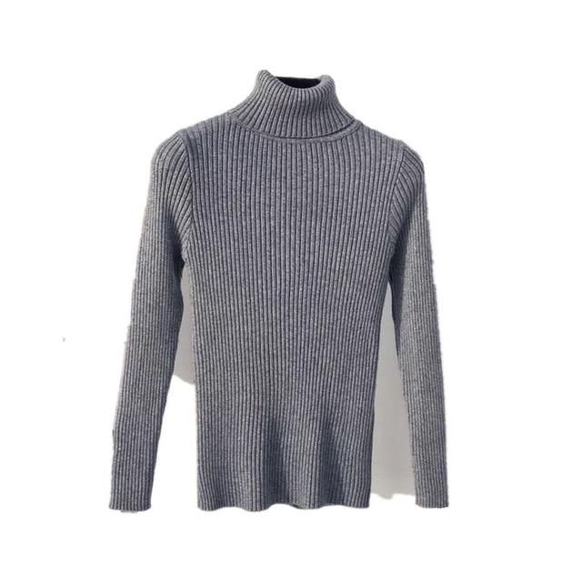 Casual Soft polo-neck Knitted Turtleneck Sweater