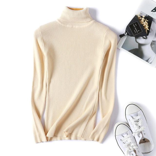 Casual Soft polo-neck Knitted Turtleneck Sweater