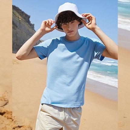 Simple O Neck Stretch Solid Short Sleeve T shirt