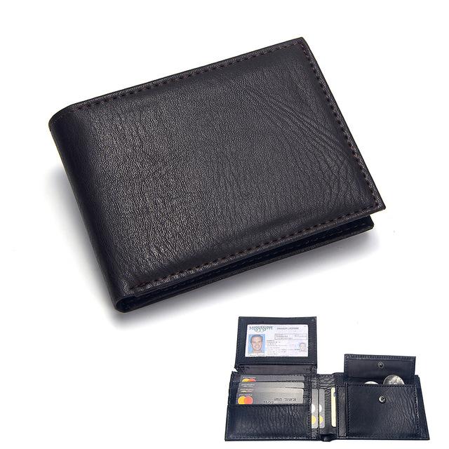 Pu Leather Bifold Solid Slim Wallet