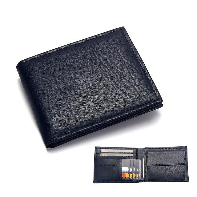 Pu Leather Bifold Solid Slim Wallet