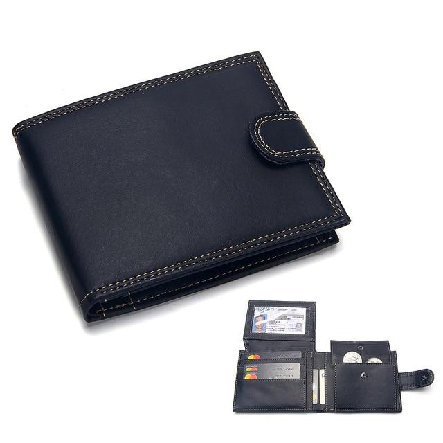 Pu Leather Bifold Solid Slim Wallet