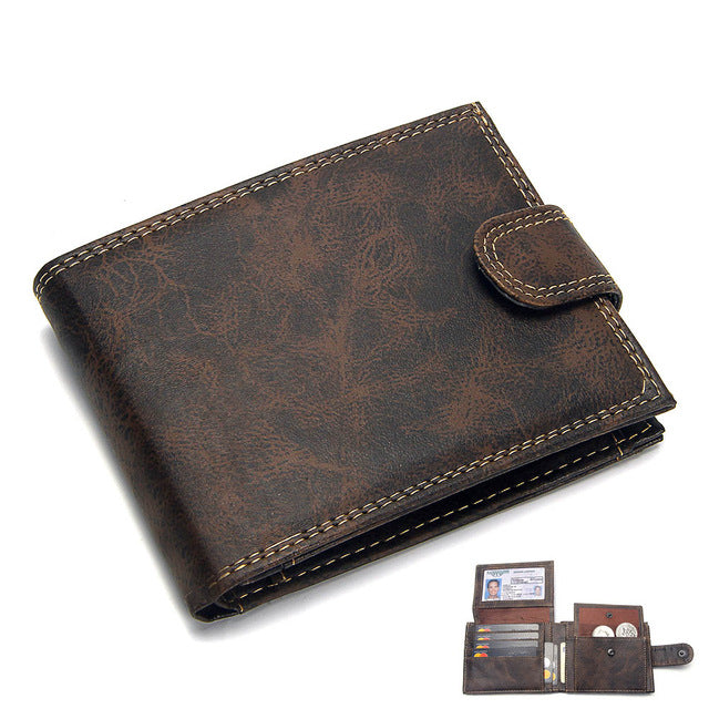 Pu Leather Bifold Solid Slim Wallet